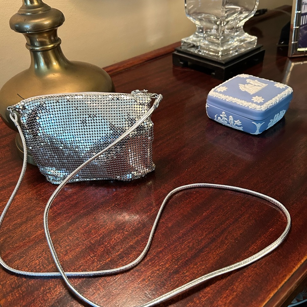 Silver Whiting Davis Crossbody Bag